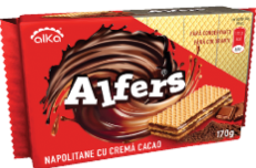 ALFERS NAPOLITANE CU CREMA CACAO 170GR